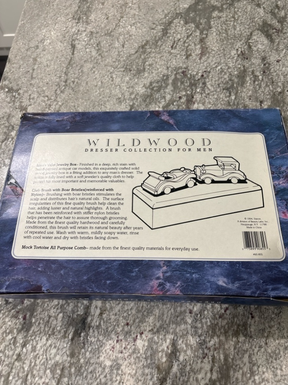 Wildwood Men’s Valet Set Antique Car Jewelry Box Brush Comb Gift Set NIB - Picture 4 of 4